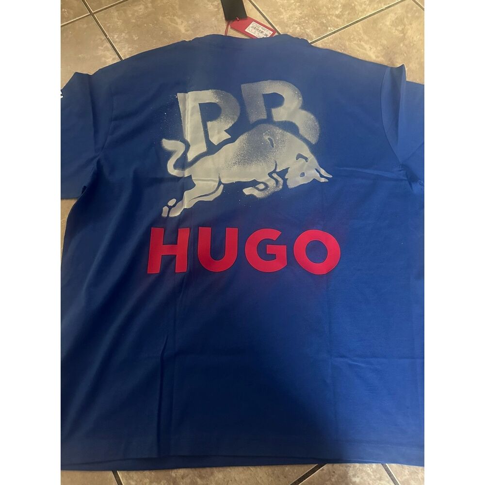 NWT Hugo Boss X Visa Formula One 2XL Tee Shirt  Tshirt Blue White Pirelli